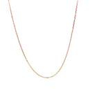 Diamond Cut Cable Link Chain in 14k Rose Gold (0.8 mm)
