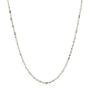 14k White Gold Diamond-Cut Alternating Bead Chain 1.5mm