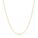 14k Yellow Gold Faceted Cable Link Chain 1.3mm