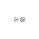 1 cttw Certified IGI Lab Grown Round Diamond Stud Earrings 14k Yellow Gold (G/VS2)