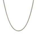 Sterling Silver Rhodium Plated Wheat Chain 1.3mm