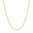 2.5mm 14k Yellow Gold Pendant Chain with Textured Links