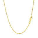 14k Yellow Gold Diamond Cut Cable Link Chain 1.4mm