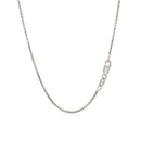 14k White Gold Round Box Chain 1.35 mm