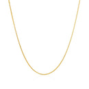 14k Yellow Gold Diamond Cut Round Wheat Chain 0.6mm