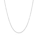 14k White Gold Singapore Chain 0.8mm