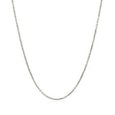 18k White Gold Cable Chain 1.1mm