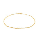 14k Yellow Gold Singapore Bracelet 1.0mm