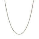 Rhodium Plated 1.8mm Sterling Silver Popcorn Style Chain