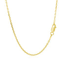 14k Yellow Gold Diamond Cut Cable Link Chain (1.50 mm)