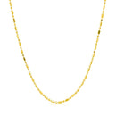 14k Yellow Gold Diamond-Cut Alternating Bead Chain 1.2mm