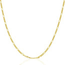 14k Yellow Gold Solid Figaro Chain 1.9mm