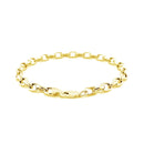 4.6mm 14k Yellow Gold Oval Rolo Bracelet