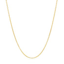 14k Yellow Gold Round Cable Link Chain 1.2mm