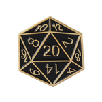 Dungeons & Dragons 20 Sided Die Enamel Pin