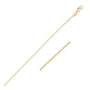 14k Yellow Gold Bead Chain 1.0mm
