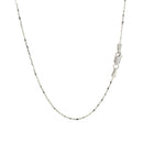 14k White Gold Diamond-Cut Bead Chain 1.0mm