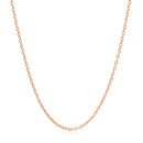 18k Rose Gold Round Oval Link Chain 1.5mm