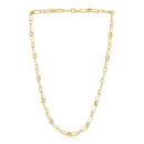 14k Yellow Gold High Polish Paperclip Rondel Link Chain