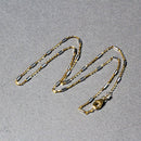Bar Links Pendant Chain in 14k Two Tone Gold (1.4mm)