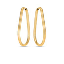 14k Yellow Gold Endless Pear Hoop Earrings
