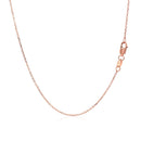 18k Rose Gold Diamond Cut Cable Link Chain (0.75 mm)