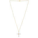 14k Yellow Gold Pearl Cross Pendant