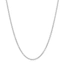 14k White Gold Round Cable Link Chain 1.5mm