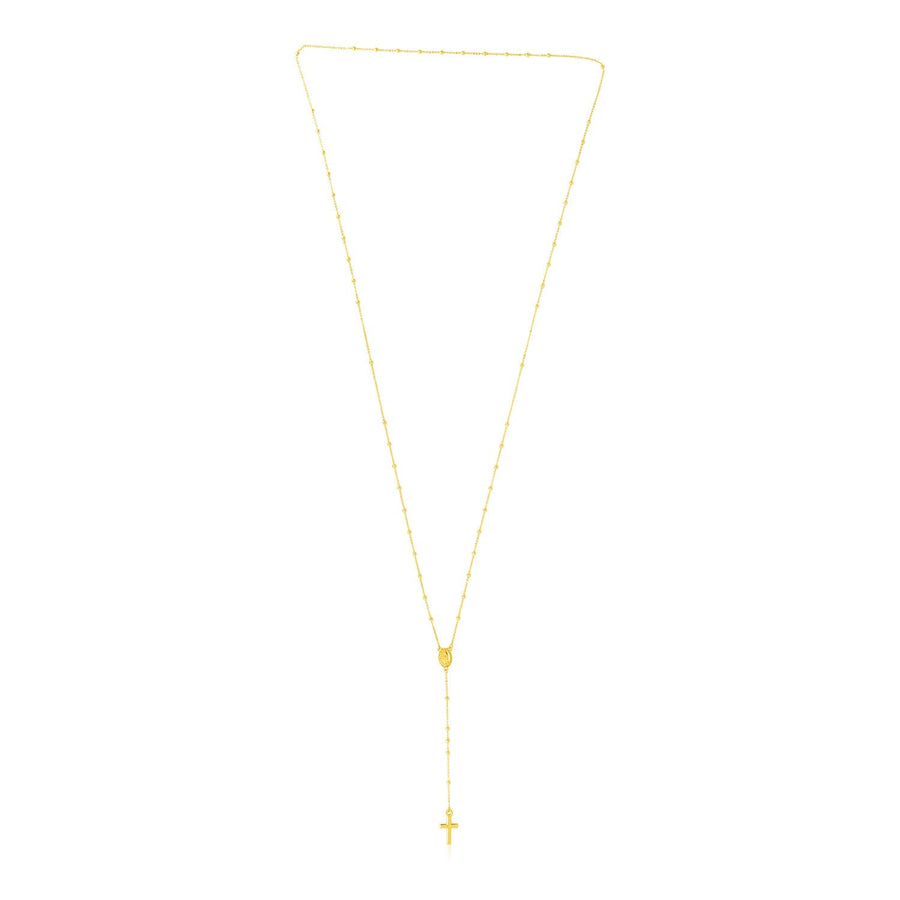 14k Yellow Gold Rosary Necklace