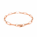 14K Rose Gold Bold Paperclip Chain Bracelet