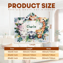 Personalized Safari Animal Hooded Blanket | Custom Name Gift