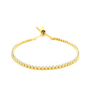 Adjustable Tennis Style Bracelet with Cubic Zirconia in Sterling Silver