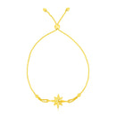 14k Yellow Gold Adjustable Bracelet with Star