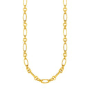 14k Yellow Gold Twisted and Polished Link Necklace