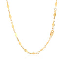 14K Yellow Gold Polished Diamond Motif Chain (3.0mm)