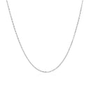 14k White Gold Diamond Cut Cable Link Chain 0.8mm