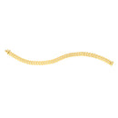 14k Yellow Gold 7 1/2 inch Laurel Leaf Bracelet with Diamond (7.40 mm)