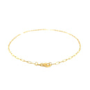 14K Yellow Gold Fine Paperclip Anklet (1.5mm)