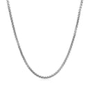 14k White Gold Solid Round Box Chain (1.60 mm)
