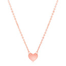 14k Rose Gold Polished Mini Heart Necklace