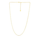 14k Yellow Gold Adjustable Franco Chain 0.9mm