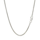 Sterling Silver Rhodium Plated Round Box Chain 1.8mm