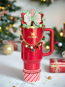 Christmas Jingle Deluxe Tumbler Charm Necklace