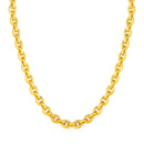 14k Yellow Gold Polished Oval Link Necklace