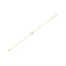 14k Yellow Gold MOP Evil Eye Bracelet (1.00 mm)