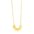 14k Yellow Gold Polished Sunburst Necklace