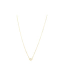 14k Yellow Gold Pearl Evil Eye Necklace