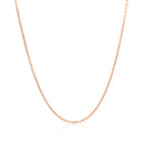 14k Rose Gold Diamond Cut Cable Link Chain 1.1mm