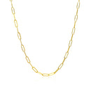14K Yellow Gold Delicate Paperclip Chain (2.1mm)