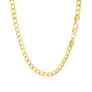 4.4mm 10k Yellow Gold Curb Chain